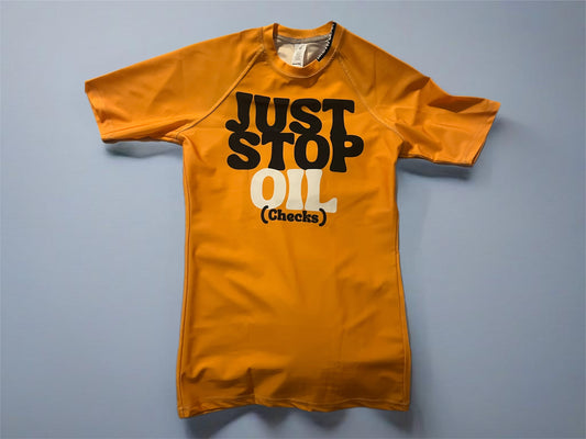 Just Stop Oil Checks Rashguard #BrownBearCombat